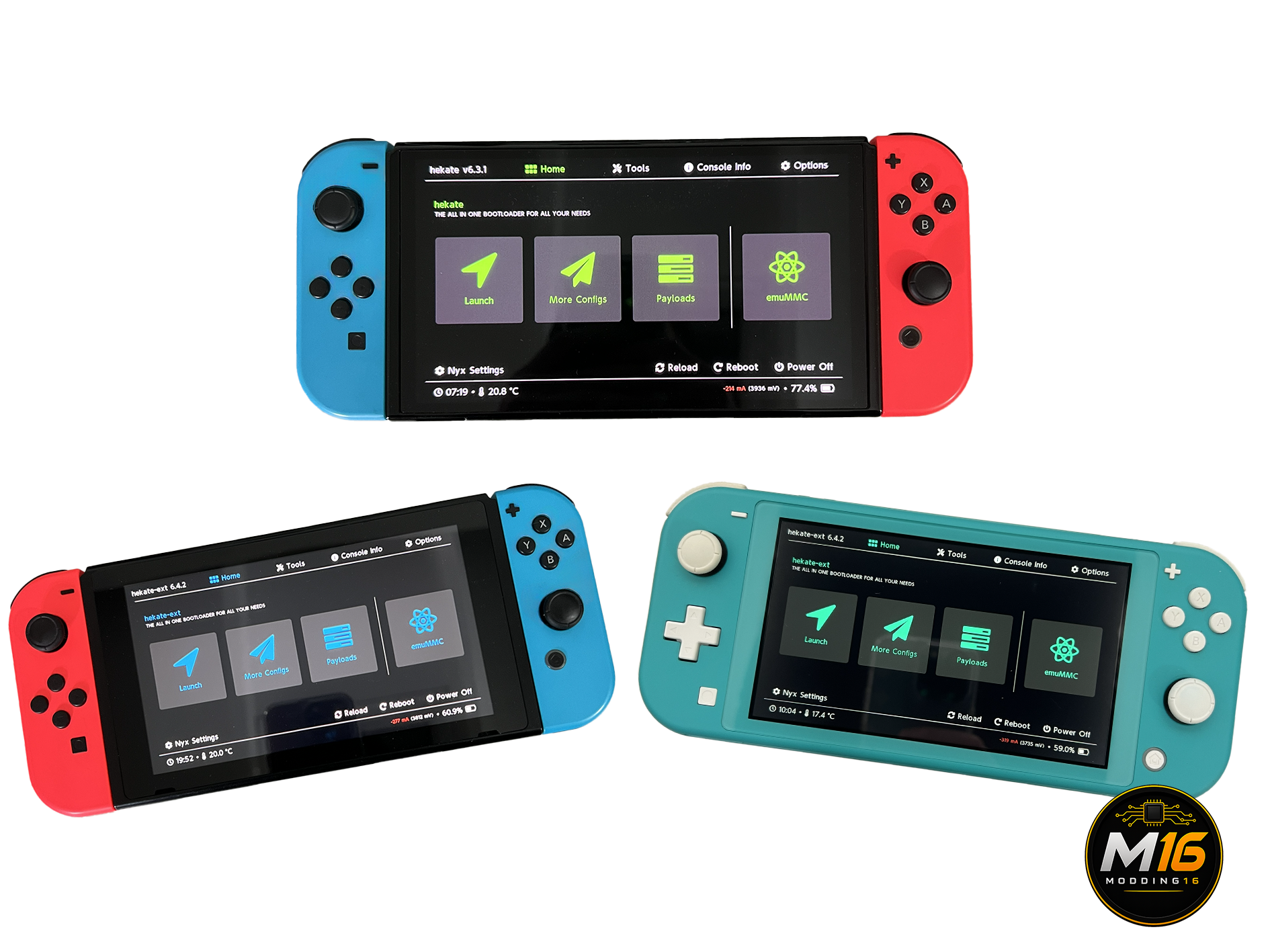 Nintendo Switch modifiée par Modding16